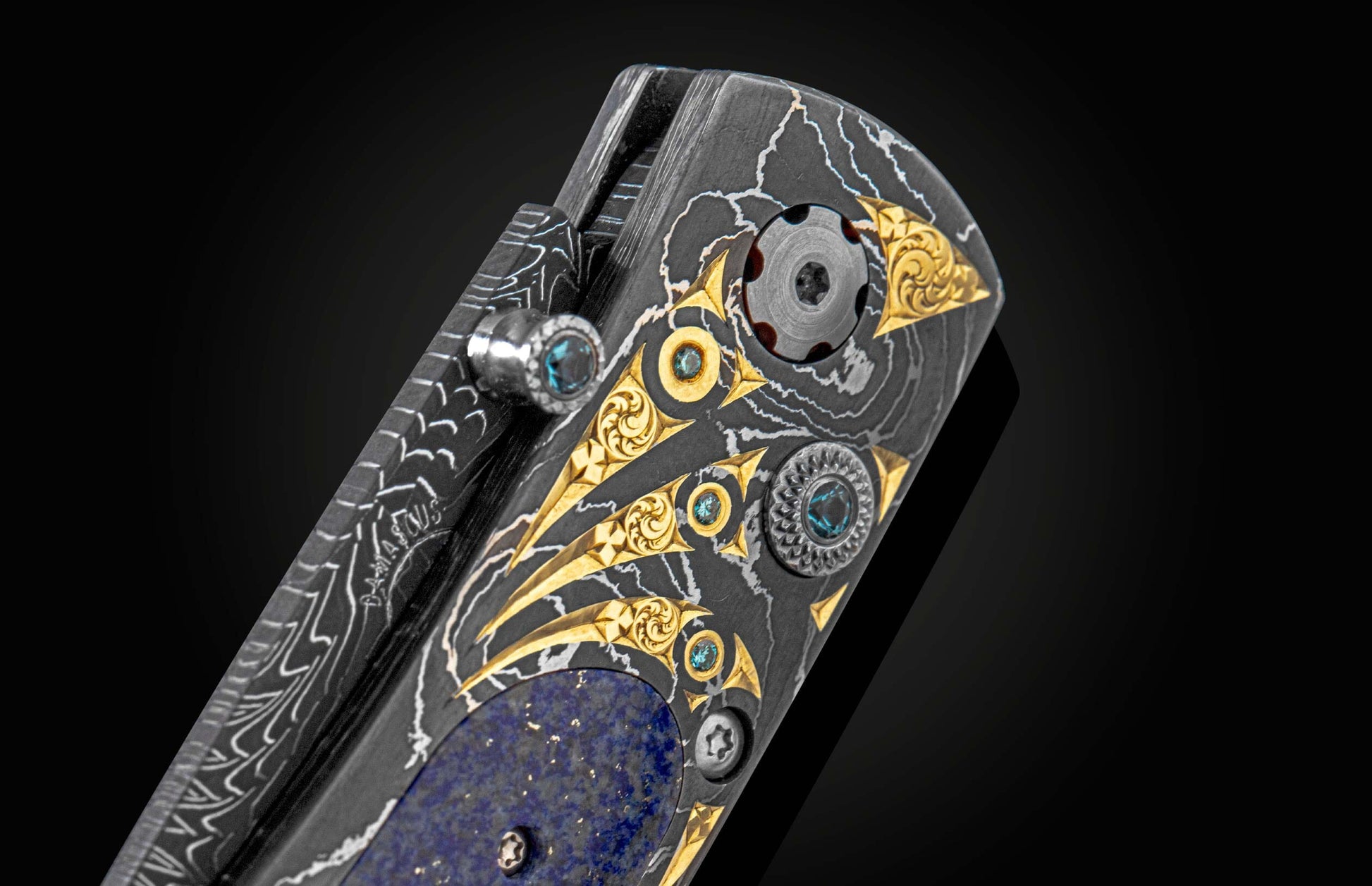  and a hand-forged damascus steel blade by Gary House
